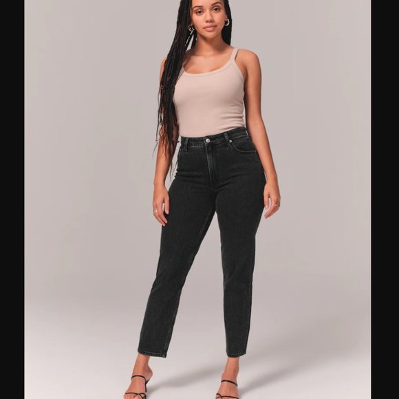 Abercrombie & Fitch Denim - Abercrombie & Fitch Curve Love High Rise Mom Jean